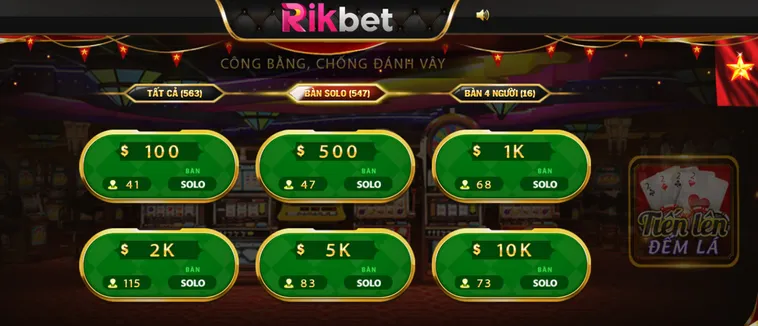 Tiến Lên Đếm Lá Tại RikBet Trải Nghiệm Đỉnh Cao Với Phần Thưởng Khổng Lồ