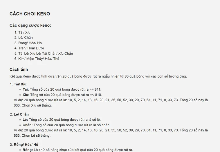 Keno Siêu Tốc Tại RikBet Giải Trí Đỉnh Cao Với Kết Quả Trong Tích Tắc