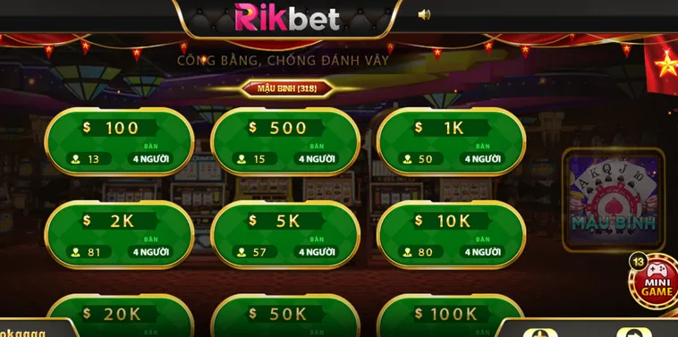 Mậu Binh Tại RikBet Đỉnh Cao Trí Tuệ Cùng Cơ Hội Nhận Thưởng Cực Khủng