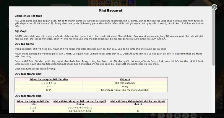 Siêu Phẩm Quay Số Mini Baccarat Tại RikBet Đỉnh Cao Sự Hào Hứng Cho Cược Thủ