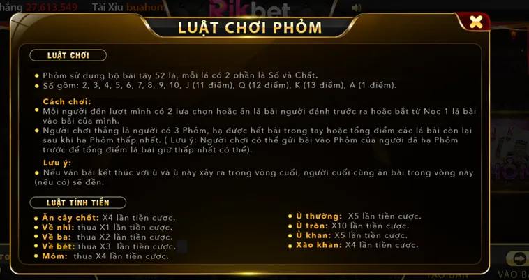 Trải Nghiệm Đỉnh Cao Game Phỏm Tại RikBet Với Những Màn Đối Đầu Siêu Căng