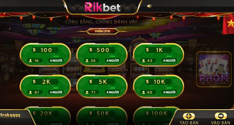Trải Nghiệm Đỉnh Cao Game Phỏm Tại RikBet Với Những Màn Đối Đầu Siêu Căng