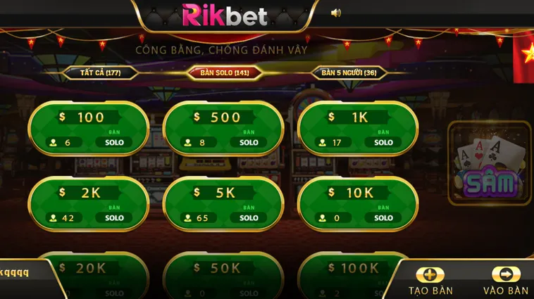 Sâm Lốc Tại RikBet Đẳng Cấp Sân Chơi Bài Dân Gian Hiện Đại Bùng Nổ