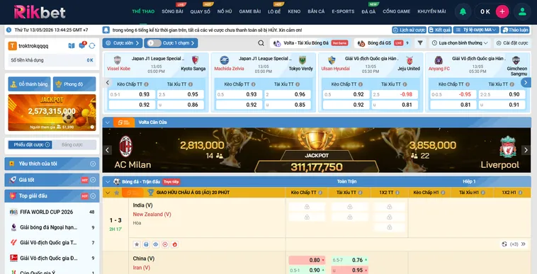 Thể Thao K Sports RikBet Trải Nghiệm Đỉnh Cao Với Phần Thưởng Lớn Hấp Dẫn
